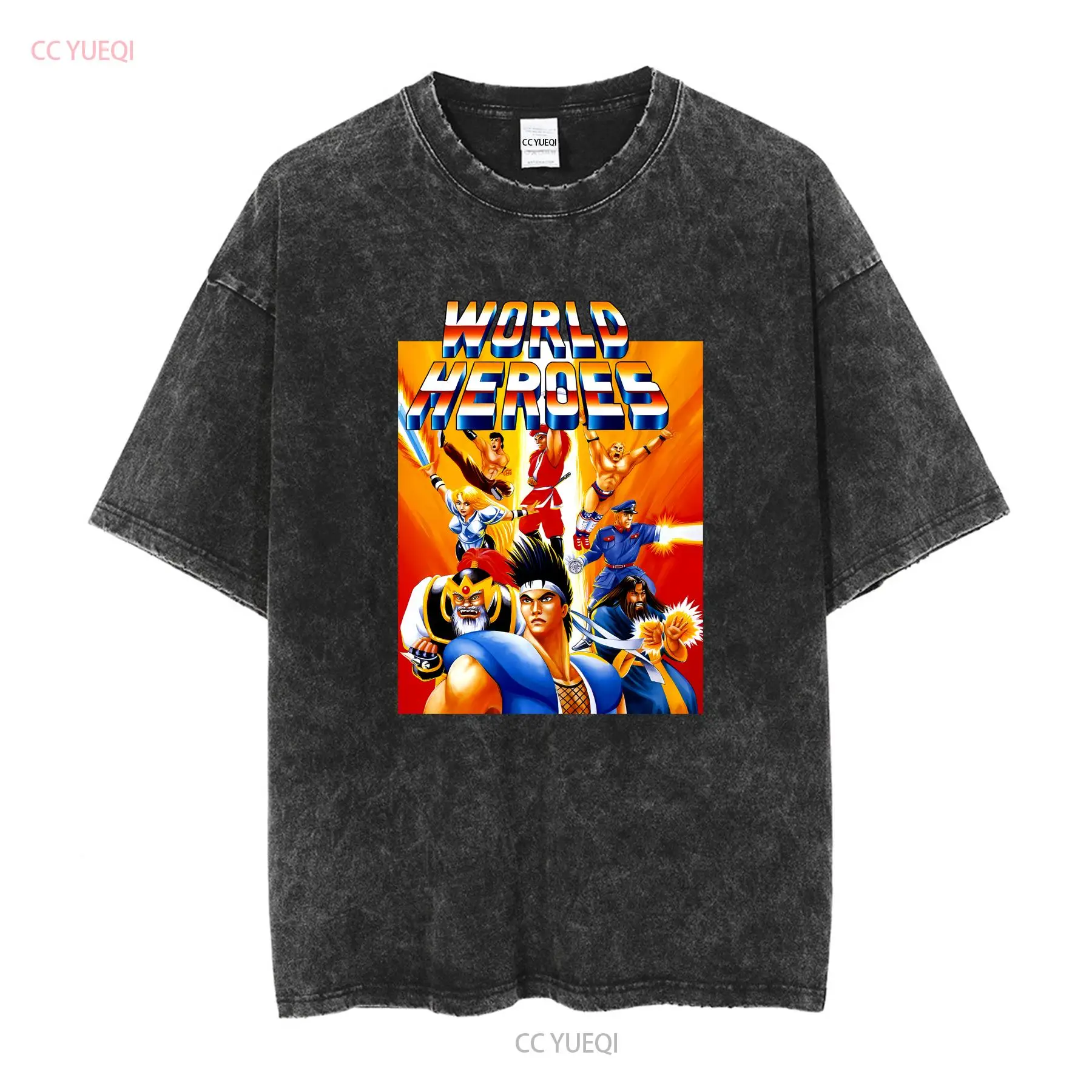 ワールドヒーローズクラシックネオジオビデオゲーム Tシャツヴ - Retro Gaming T Shirt のレビューと価格